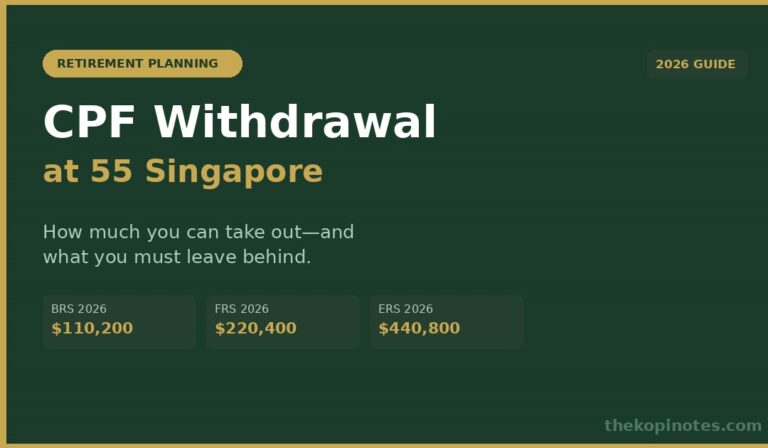 CPF Withdrawal at 55 Singapore 2026: How Much You Can Take Out (And What You Must Leave Behind)