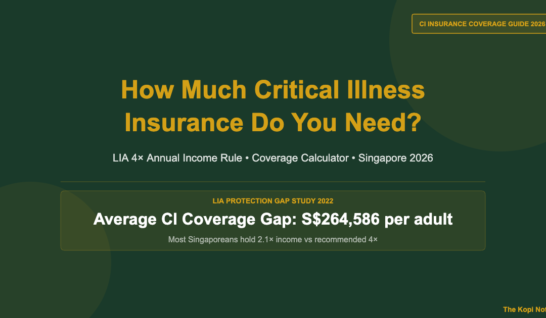 How Much Critical Illness Insurance Do You Need in Singapore 2026 — The Kopi Notes