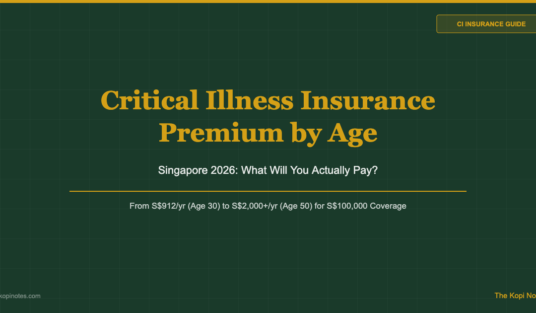 Critical Illness Insurance Premium by Age Singapore 2026 — The Kopi Notes