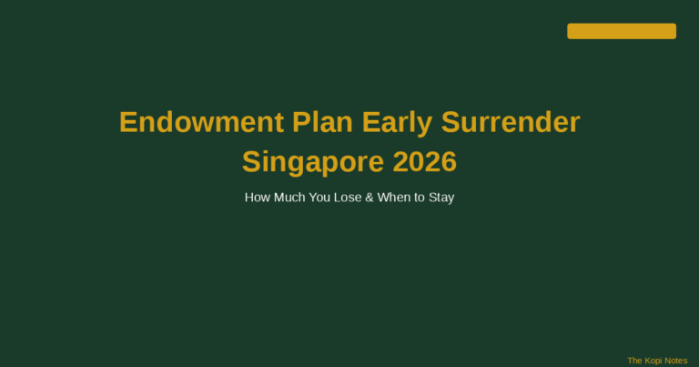 Endowment Plan Early Surrender Singapore 2026: How Much You Lose & When to Stay