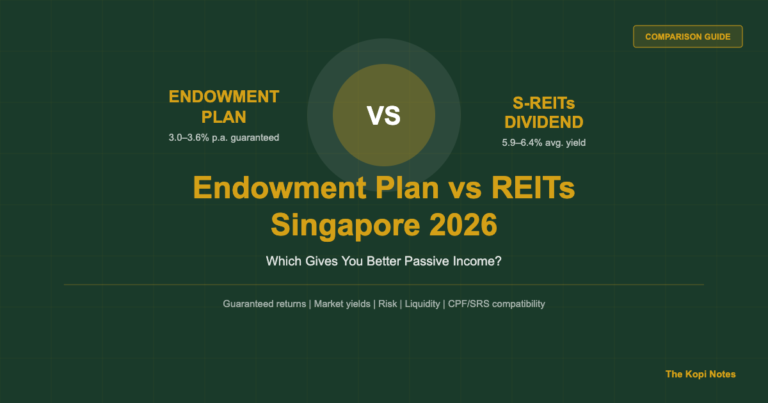 Endowment Plan vs REITs Singapore 2026: Which Gives You Better Passive Income?