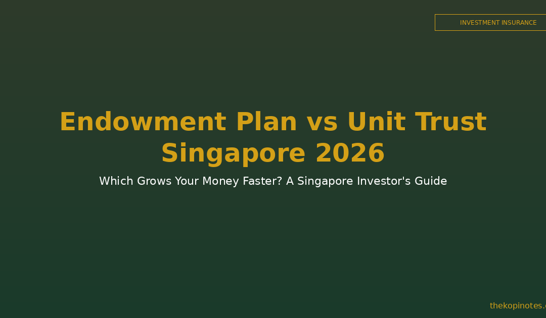 Endowment Plan vs Unit Trust Singapore 2026: Which Grows Your Money Faster — The Kopi Notes