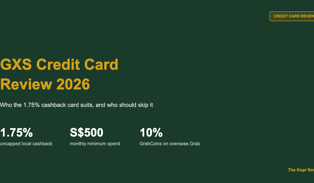 GXS Credit Card Review 2026: Who the 1.75% Cashback Card Suits (and Who Should Skip It) — The Kopi Notes