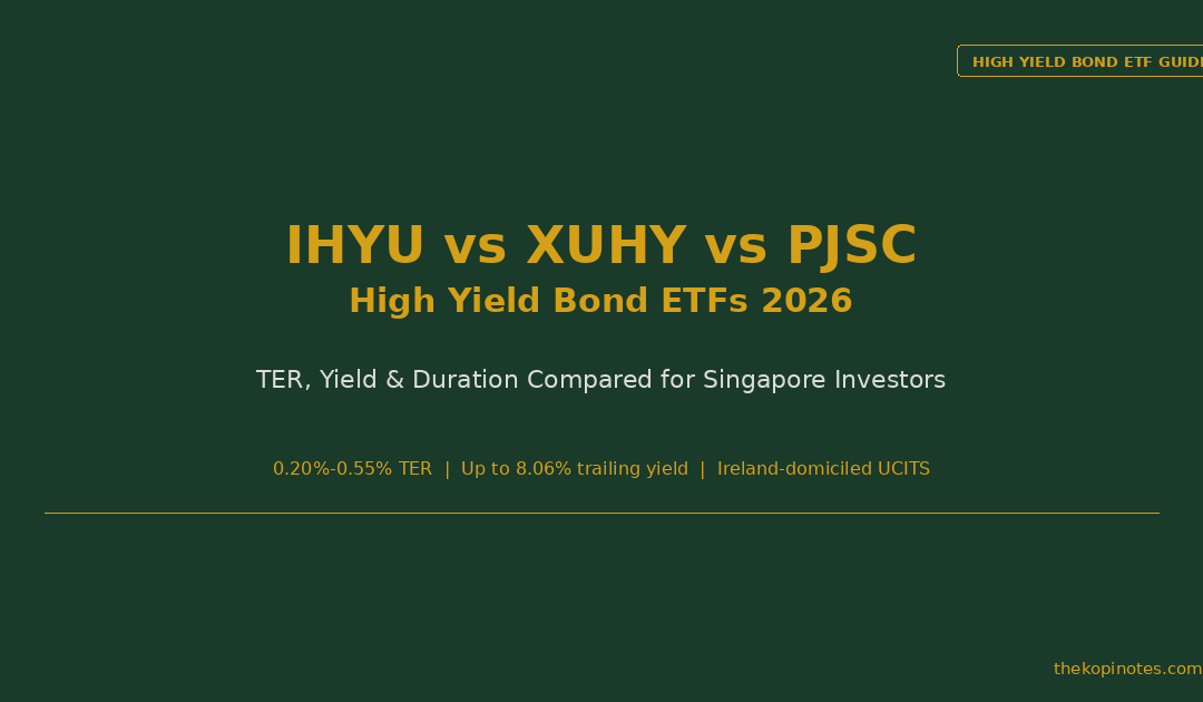 High Yield Bond ETFs for Singapore Investors: IHYU vs XUHY vs PJSC (2026 Guide) — The Kopi Notes