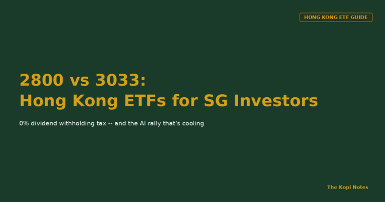 Hong Kong ETFs for Singapore Investors: Tracker Fund (2800) vs Hang Seng TECH ETF (2026 Guide)