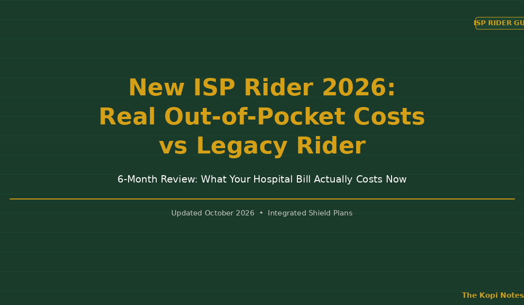 New ISP Rider 2026: Your Real Out-of-Pocket Costs vs Legacy Rider — The Kopi Notes