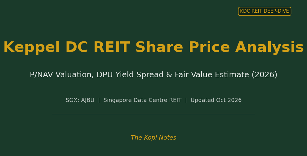 Keppel DC REIT Share Price Analysis: P/NAV Valuation, DPU Yield & Fair Value (2026) — The Kopi Notes