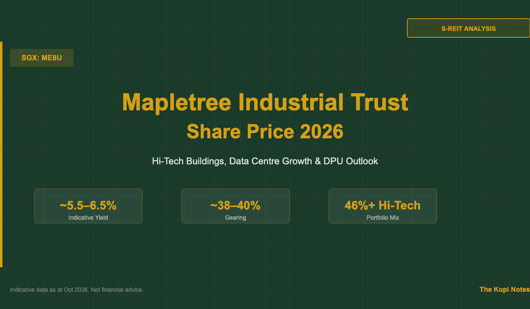 Mapletree Industrial Trust Share Price 2026: Hi-Tech Portfolio, Data Centre Growth & DPU Outlook — The Kopi Notes