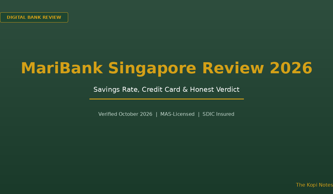 MariBank Singapore Review 2026: Savings Rate, Credit Card and Honest Verdict — The Kopi Notes