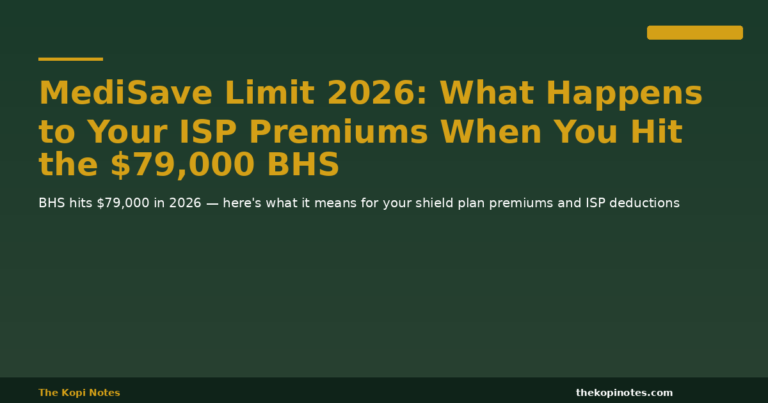 MediSave Limit 2026: What Happens to Your ISP Premiums When You Hit the $79,000 BHS