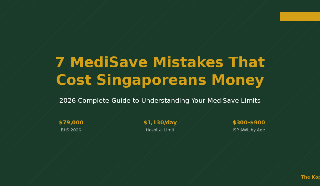 MediSave Limit 2026: 7 Mistakes Singaporeans Make With Their Healthcare Account — The Kopi Notes
