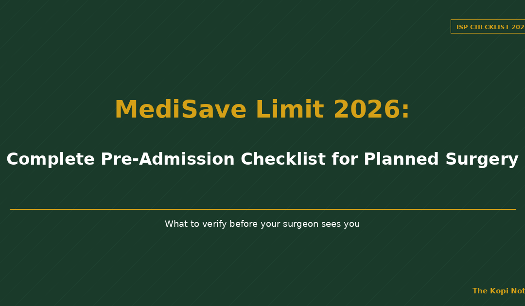 MediSave Limit 2026: Complete Pre-Admission Checklist for Planned Surgery — The Kopi Notes