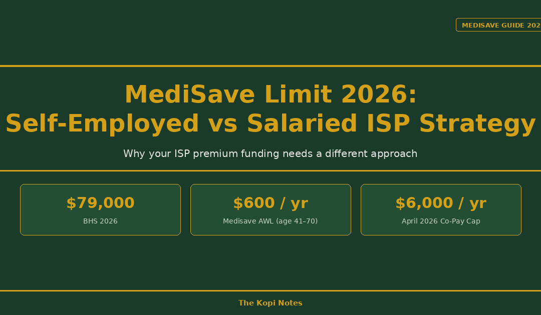 MediSave Limit 2026: Self-Employed vs Salaried ISP Strategy — The Kopi Notes