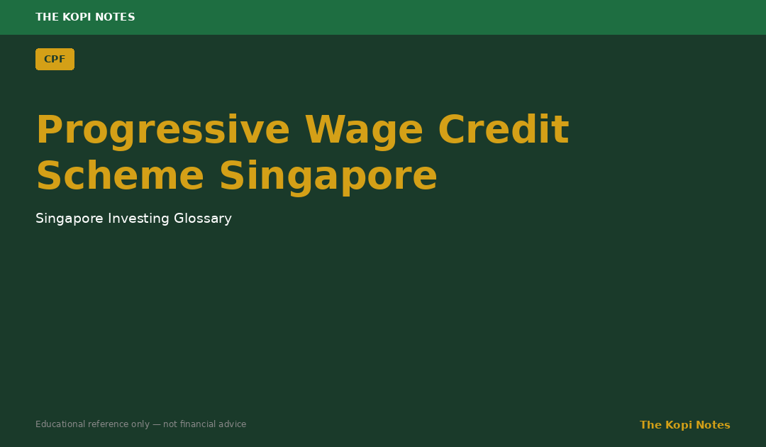 Progressive Wage Credit Scheme Singapore