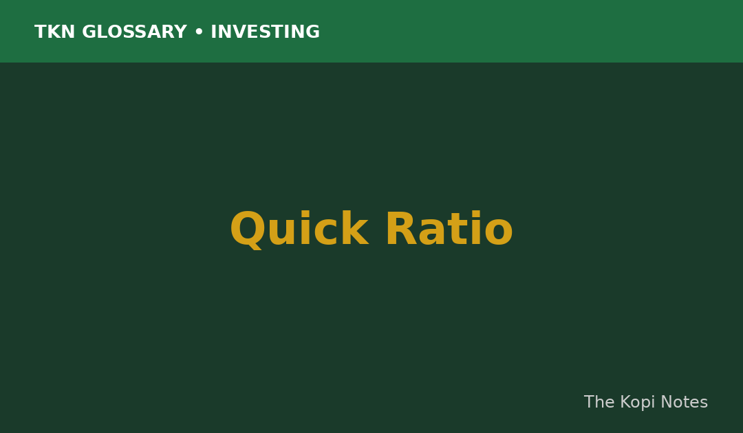 Quick Ratio Singapore