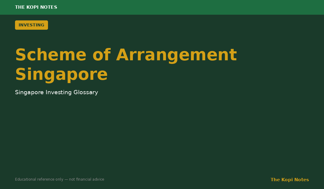 Scheme of Arrangement Singapore