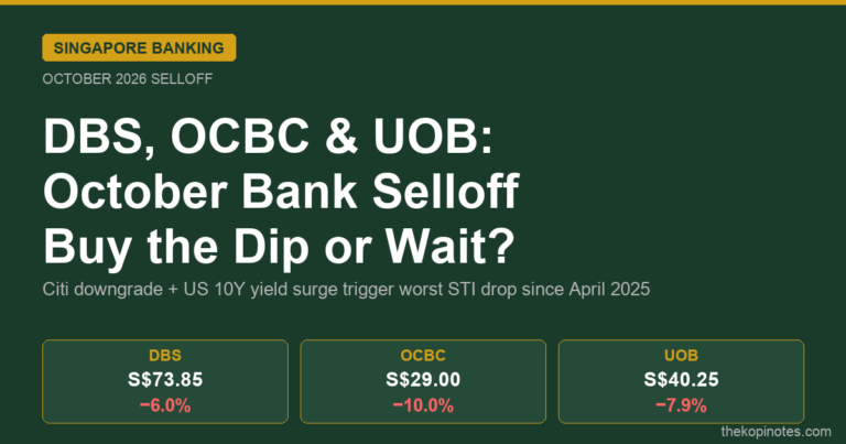 DBS, OCBC & UOB: October 2026 Bank Selloff — Buy the Dip or Wait for Q3 Results?
