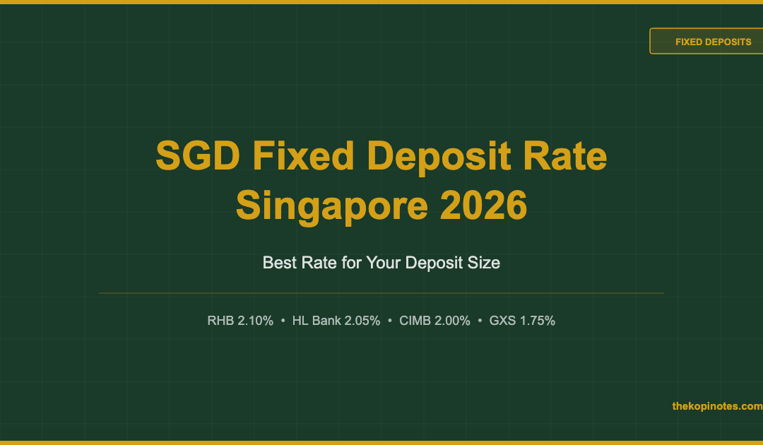 SGD Fixed Deposit Rate Singapore 2026: Best Rate for Your Deposit Size — The Kopi Notes
