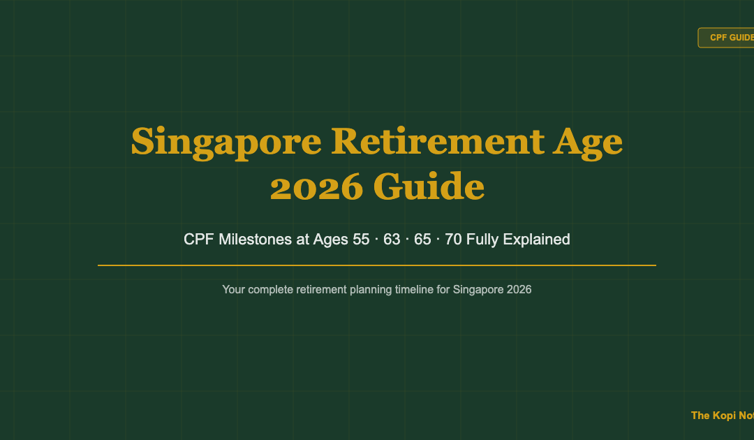 Singapore Retirement Age 2026: CPF Milestones at 55, 63, 65 and 70 — The Kopi Notes