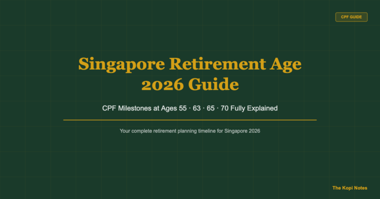 Singapore Retirement Age 2026: What Happens to Your CPF at 55, 63, 65 & 70