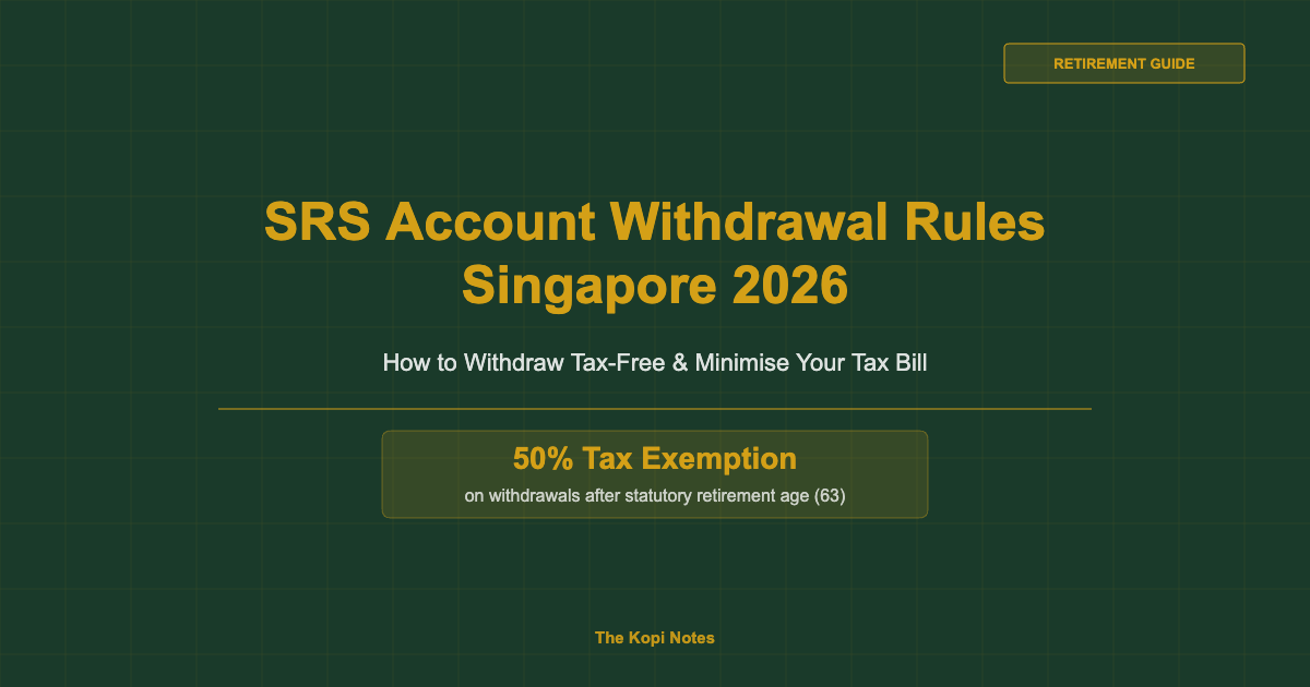 SRS Account Withdrawal Rules Singapore 2026: How to Withdraw Tax-Free — The Kopi Notes