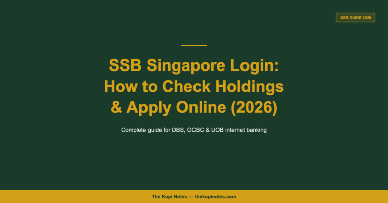 SSB Singapore Login: How to Check Holdings & Apply Online (2026)