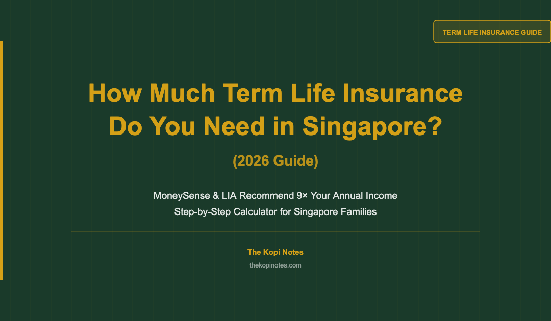 How Much Term Life Insurance Do You Need in Singapore? (2026 Guide) — The Kopi Notes