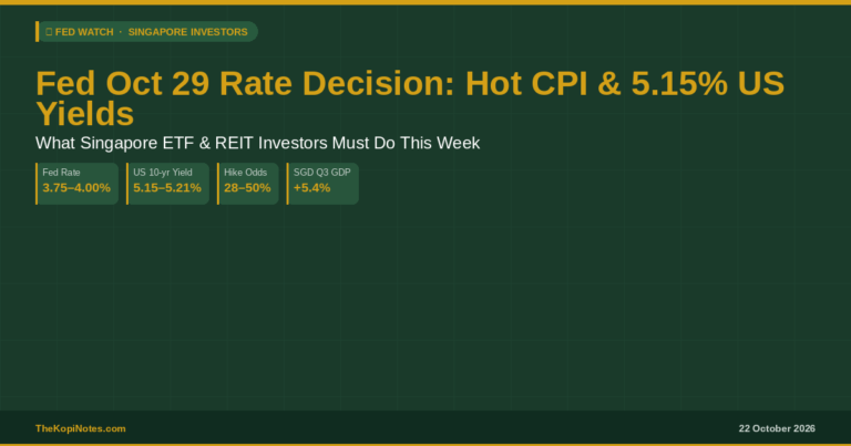 Fed October 29 Rate Decision: Hot CPI, 5.15% US Yields — What Singapore ETF & REIT Investors Must Do This Week