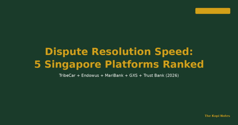 Dispute Resolution Speed: TribeCar, Endowus, MariBank, GXS & Trust Bank Ranked (2026)