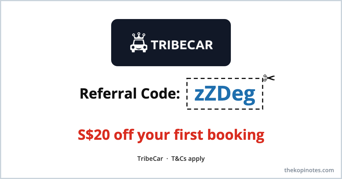 TribeCar Referral Code zZDeg TribeCar referral code zZDeg: S$20 off your first booking