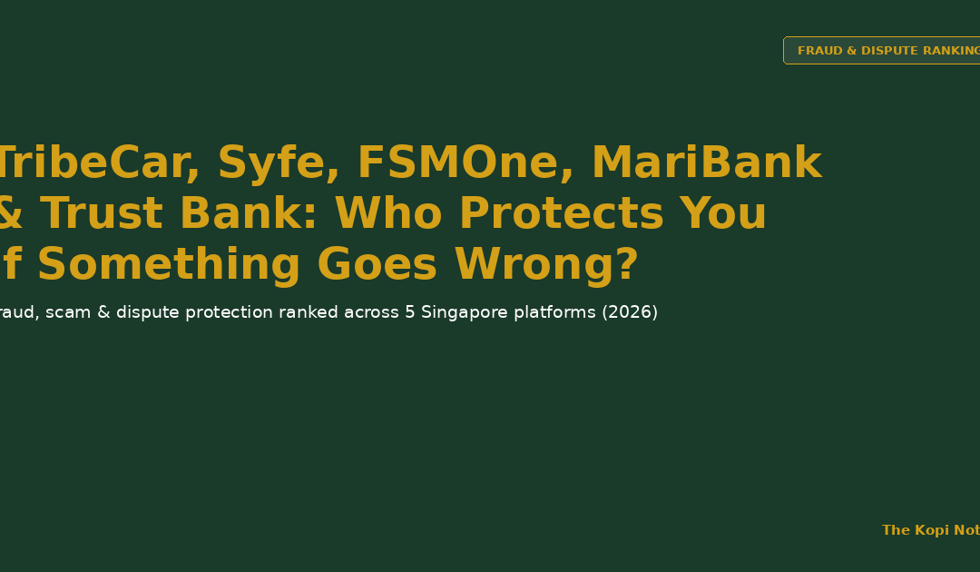 TribeCar, Syfe, FSMOne, MariBank and Trust Bank fraud and dispute protection ranking 2026 — The Kopi Notes