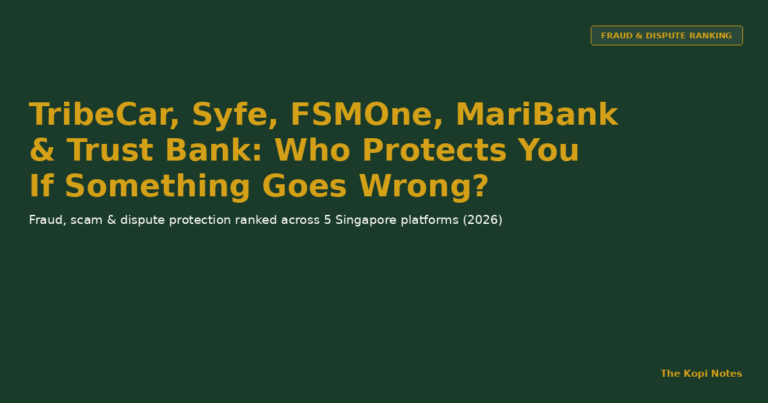 TribeCar + Syfe + FSMOne + MariBank + Trust Bank: Ranking Fraud & Dispute Protection (2026)