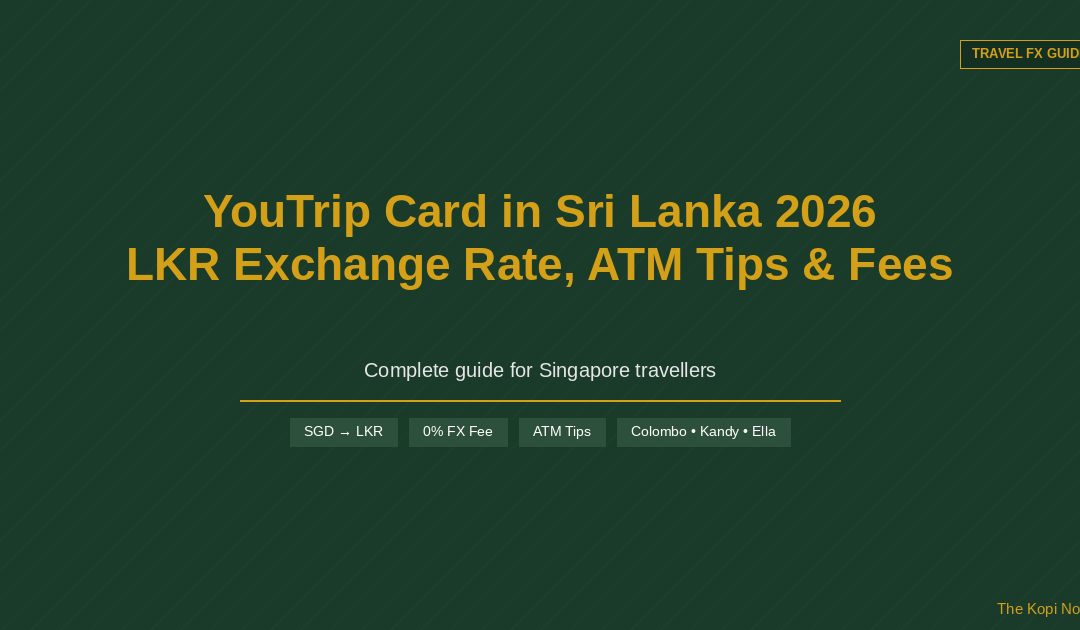 YouTrip Card in Sri Lanka 2026: LKR Exchange Rate, ATM Tips & Fees — The Kopi Notes